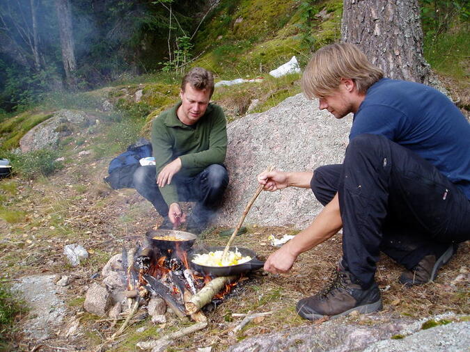 Matlagning utomhus.