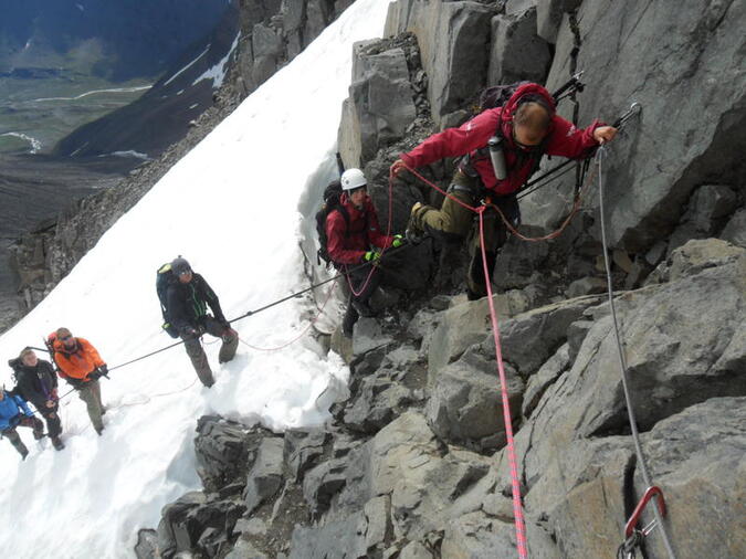 På via ferrata-leden